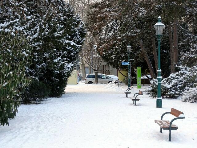Winter im Kongresspark im 16. Wiener Gemeindebezirk Ottakring