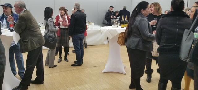 angeregte Gespräche vor …