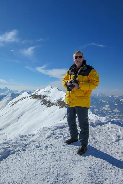 Bei prachtvollem Wetter am Ziel.