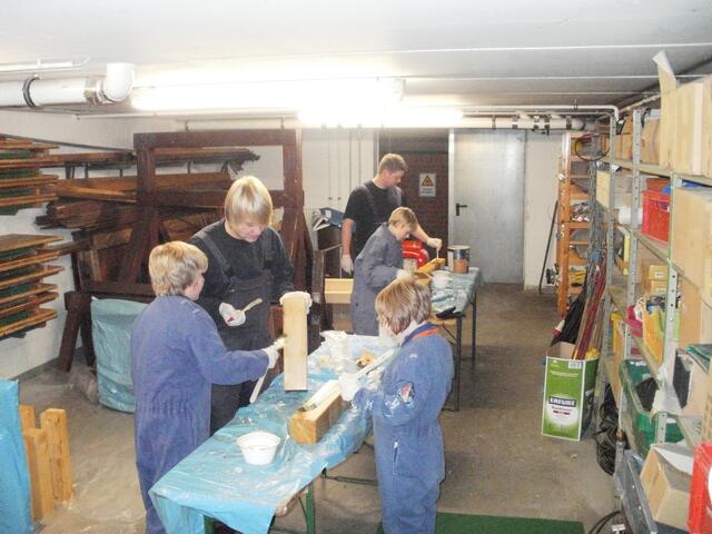 Anstrich mit Holzschutz