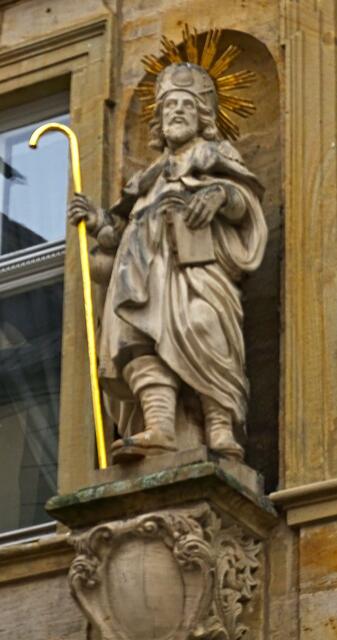 Jacobus in der Altstadt von Bamberg in der Nähe des alten Rathauses