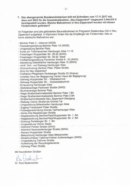 Hier die lange Liste der geförderten Baumaßnahmen