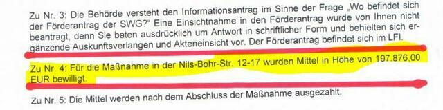 Bewilligte Mittel für den Abriss in der Nils-Bohr-Strasse im Mueßer Holz
