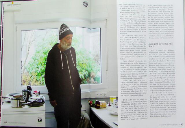 Neulich besuchte Rolf seine Tochter - doch die wollte ihn nicht sehen. Rolf  durfte mal seine kleine Enkelin an Ostern besuchen. Als Opa einer Familie ausgegrenzt, das ist schon hart ... (Foto: Vanessa Leitschuh / Eimsbütteler Nachrichten) https://shop.eimsbuetteler-nachrichten.de/privatkunden/magazine/66/magazin-10?c=19