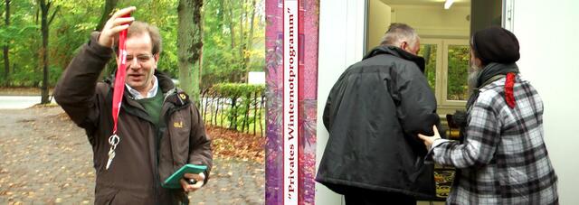 Pastor Tobias Götting am Tag des Einzugs. Es war Zufall, dass es der damals 64-Jährige Boleslav "Bolle" Hauptmann wurde, der in den begehrten Einzelcontainer einzog ... https://www.facebook.com/notes/max-bryan/-videobotschaft-/2082356088448962/