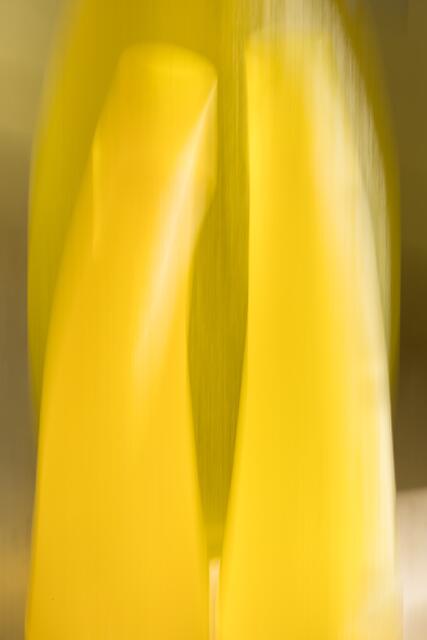 Gelbe Glasvasen Abstraktion