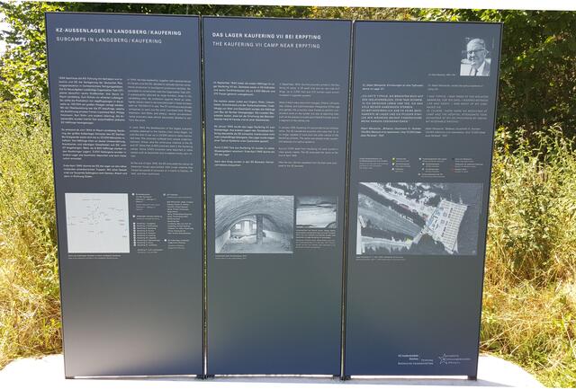 Kaufering-KZ-Lager VII (Schautafel an der Europäischen Holocaust-Gedenkstätte)