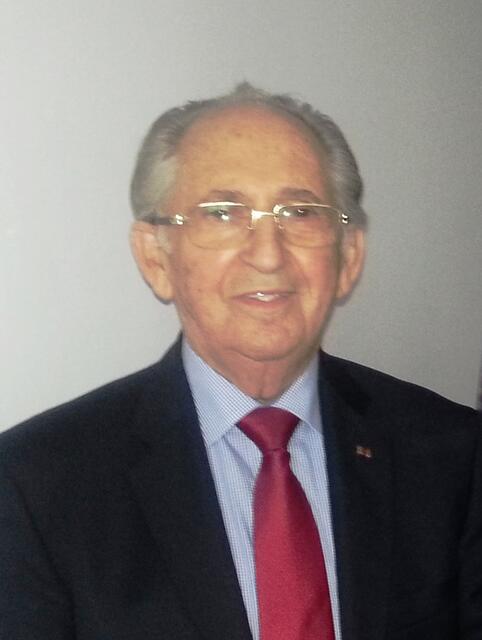 Abba Naor (2016) bei einem seiner Vortragstouren an Schulen/Universitäten als Repräsentant Isaels im Internationalen Dachau-Komitee.