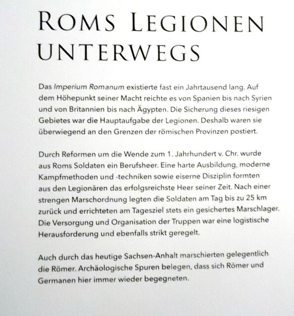 Die Sonderschau »ROMS LEGIONEN unterwegs in der Arche Nebra !