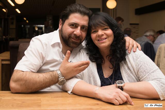 Trattoria La Picina in Dasing - Restaurant-Chefin Gabriele Köchl mit  Lebenspartner und Meister der Küche Alberto Amma