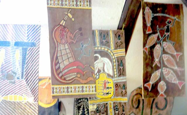 Rindenmalereien der Aborigines