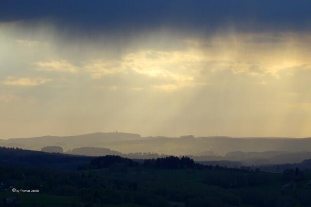 Ein Mix aus Regen und Sonnenlicht.