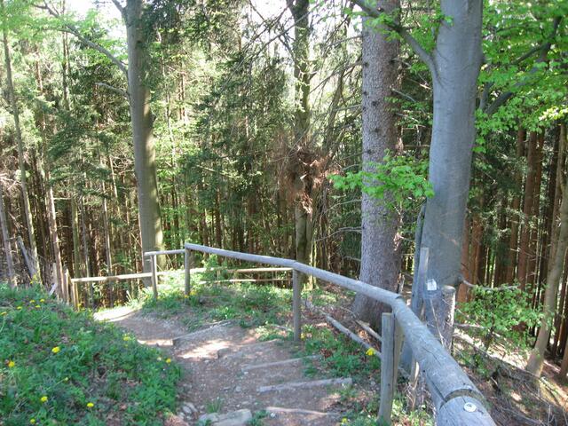 Der gut gepflegte "Hansl-Weg" hinunter in den Ort Hohenpeißenberg.