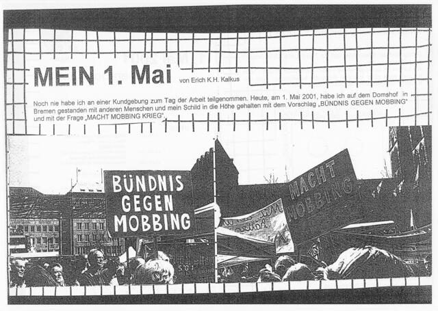 Bremen, 1. Mai 2001 (aus: UNSERE SCHULE, Archiv)