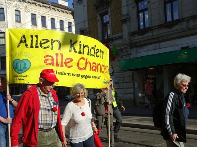 1. Mai 2018 in Wien: Maiaufmarsch der SPÖ Wien. Thaliastraße.