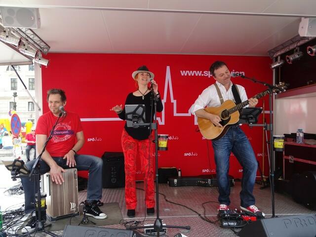 1. Mai 2018 in Wien: Maiaufmarsch der SPÖ Wien. Nach der Kundgebung auf dem Rathausplatz.