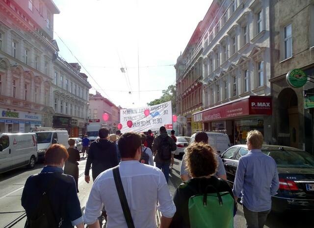1. Mai 2018 in Wien: Maiaufmarsch der SPÖ Wien. Thaliastraße.