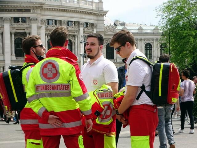 1. Mai 2018 in Wien: Maiaufmarsch der SPÖ Wien. Nach der Kundgebung auf dem Rathausplatz.