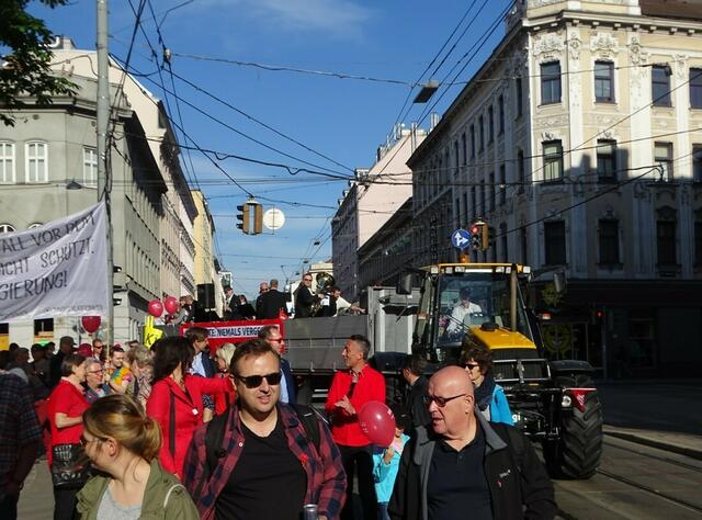 1. Mai 2018 in Wien: Maiaufmarsch der SPÖ Wien. Thaliastraße.