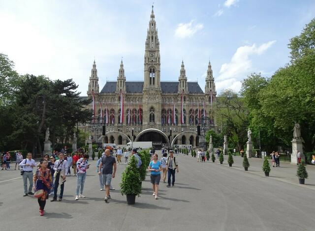1. Mai 2018 in Wien: Maiaufmarsch der SPÖ Wien. Nach der Kundgebung auf dem Rathausplatz.