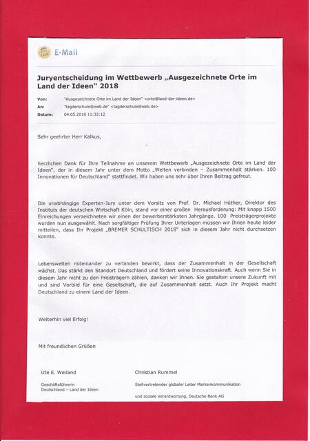 Juryentscheidung im Wettbewerb "Ausgezeichnete Orte im Land der Ideen" 2018 | Foto: orte@land-der-ideen.de