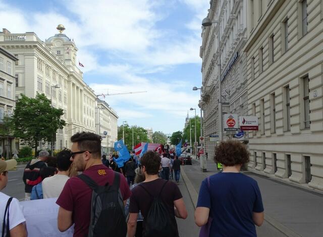 1. Mai 2018 in Wien: Maiaufmarsch der SPÖ Wien. Landesgerichtsstraße.
