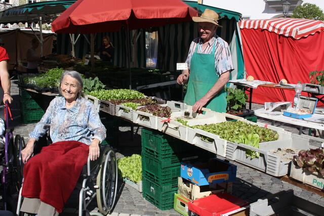 Besuch Wochenmarkt
