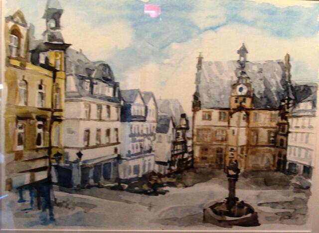 Der Marburger Marktplatz mit dem Rathaus.