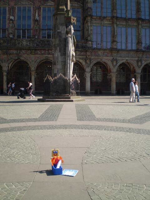 Bremen, Europatag 2018: Blick auf das "Bremer Kreuz"