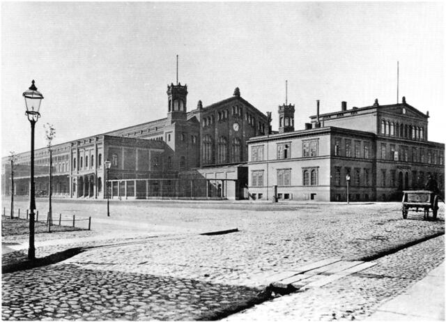 Berlin Ostbahnhof 1870 - damals "Frankfurter Bahnhof" &gt; de.wikipedia.org/wiki/Datei:Frankfurter_Bahnhof_1870.jpg | Foto: wie vor