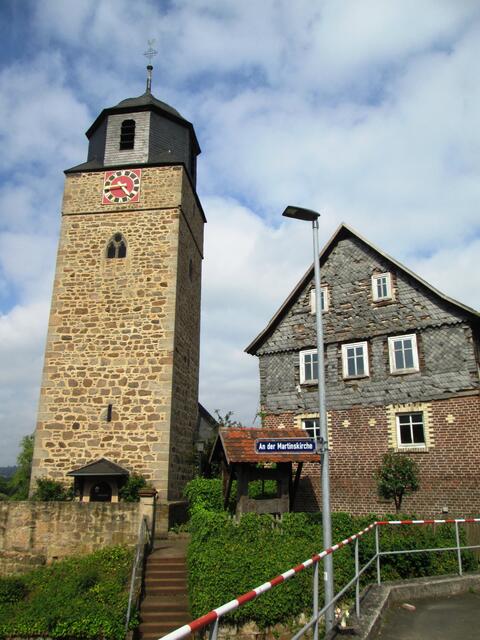 An der Martinskirche in Marburg-Wehrda am 18.05.2018.