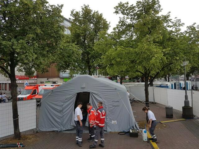 DRK-Unfallhilfsstelle am Steintorplatz; © F. Hentschel/DRK Laatzen