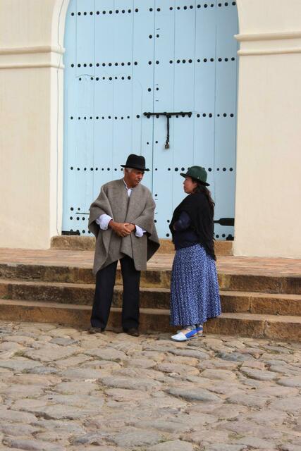 Die Protagonisten eines Werbedrehs in Villa de Leyva. (c) Michael Stauner