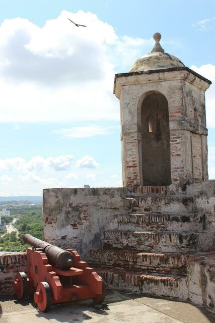 Vom Castillo San Felipe de Barajas aus konnte Cartagena gut verteidigt werden. (c) Michael Stauner