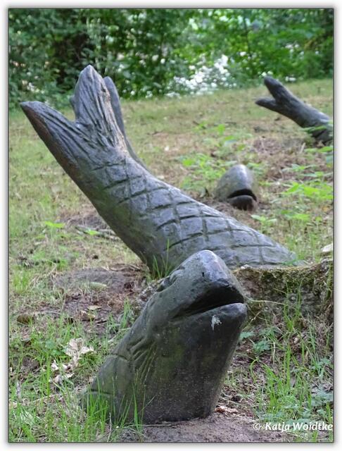 Abendspaziergang durch den Eichenpark - "Schwimmende Fische" von Bong-Kil Kim (Foto: Katja Woidtke)