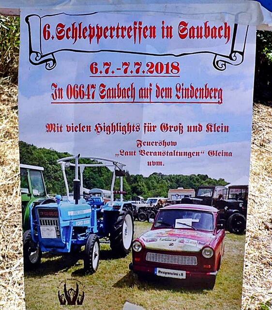 Das 6. Schleppertreffen Saubach 2018 !