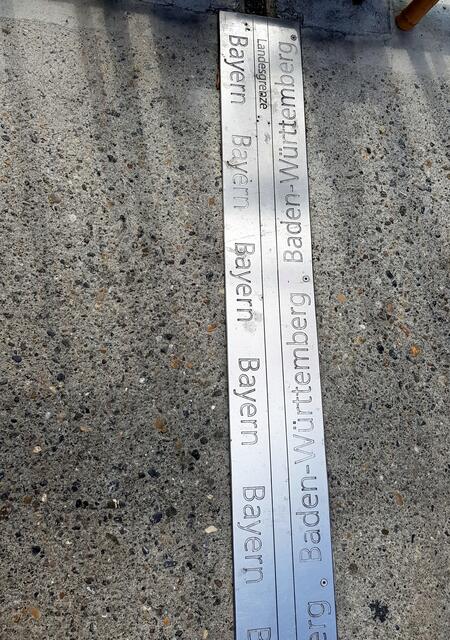 Hier wurde die Grenze von Bayern nach Baden Württemberg überschritten