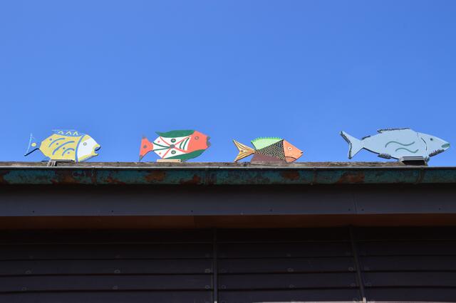 Maritime Dachverzierungen.