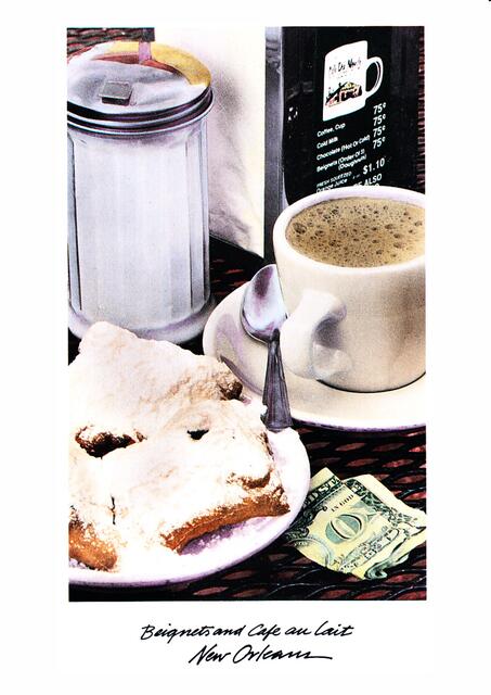 Cafe´ mit original Beiquets + 1$-Note
