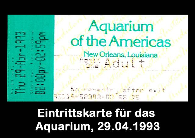 Eintrittskarte in Aquarium