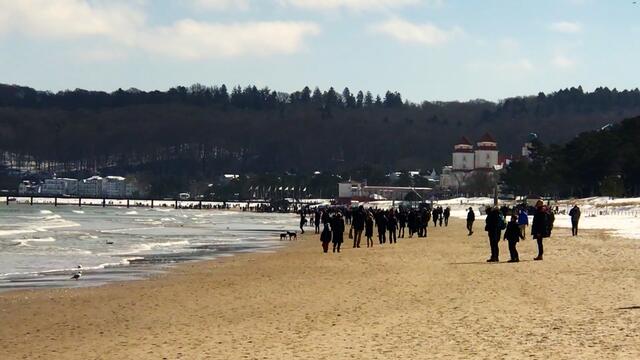 III. 29. März - 3. April 2018. Ostern in Binz auf Rügen.  Strand, Sonne, Möwen.