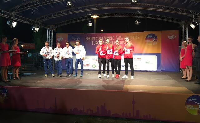 Siegerehrung 4x100m