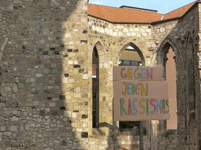 Anti-Pegida in der offenen Aegidienkirche (Denk- und Mahnmal)
