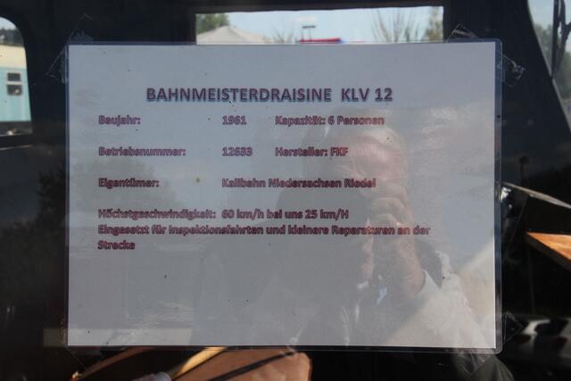 Auch eine Motordraisine gab es zum anschauen.