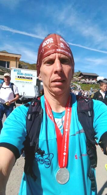 Steven Pasewaldt vom SV friesen Frankleben beim Jungfrau-Marathon in der Schweiz.