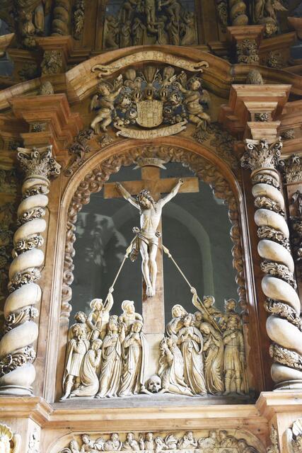 Ausschnitt des Baroken Hochaltars von Bastin Heidekamp, 1703 vollendet