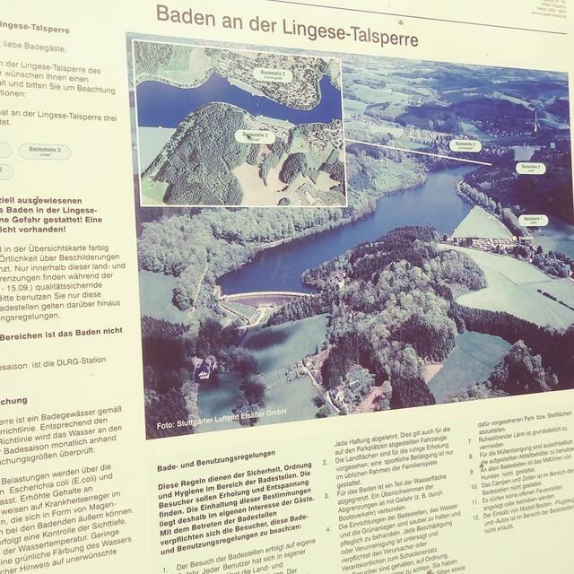 Tauchgang im "Henseler See" aus der folge "Das nennt man Camping."  Tatsächlich, der Lingeser See in Marienheide.