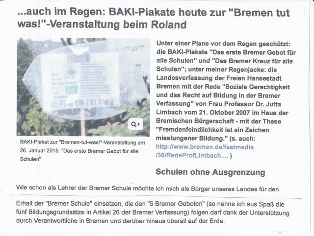 BREMEN TUT WAS...auch im Regen und Wind der Veränderung