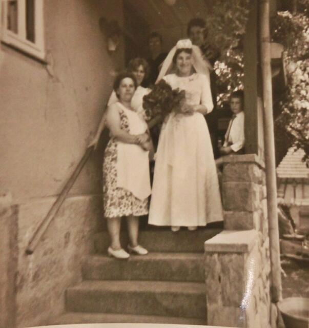 Die letzte Hochzeit in dem alten Bauernhaus im Juli 1963.