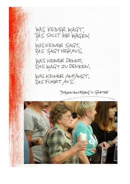 Mutige Bürger die sich nicht länger verstecken wollen.